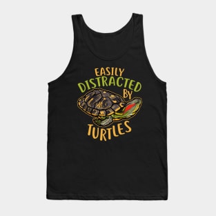 Distracted By Turtles Tank Top